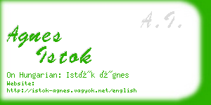 agnes istok business card